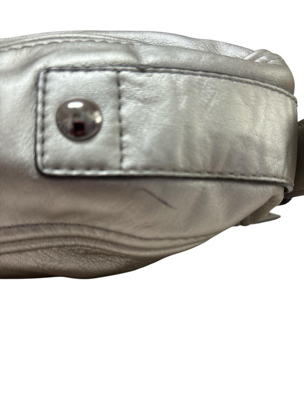 Y2K Coach Metallic Silver Leather Zoe Hobo Bag - Picture 8 of 13